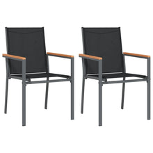 Tuinstoelen 2 St 55X61,5X90 Cm Textileen En Staal Zwart
