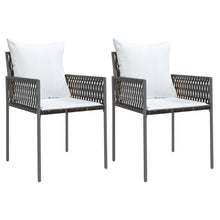 Tuinstoelen Met Kussens 54X61X83 Cm Poly Rattan 2 Bruin
