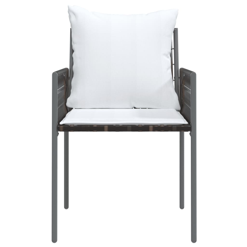 Tuinstoelen Met Kussens 54X61X83 Cm Poly Rattan 2 Bruin