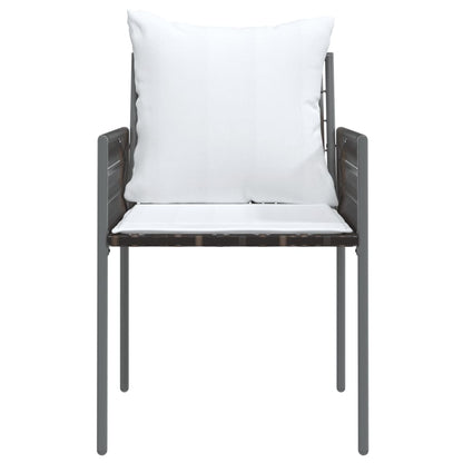 Tuinstoelen Met Kussens 54X61X83 Cm Poly Rattan 2 Bruin