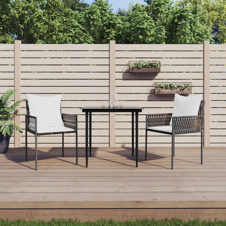 Tuinstoelen Met Kussens 54X61X83 Cm Poly Rattan 2 Bruin