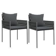 Tuinstoelen Met Kussens 54X61X83 Cm Poly Rattan 2 Zwart
