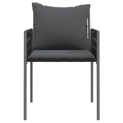 Tuinstoelen Met Kussens 54X61X83 Cm Poly Rattan 2 Zwart