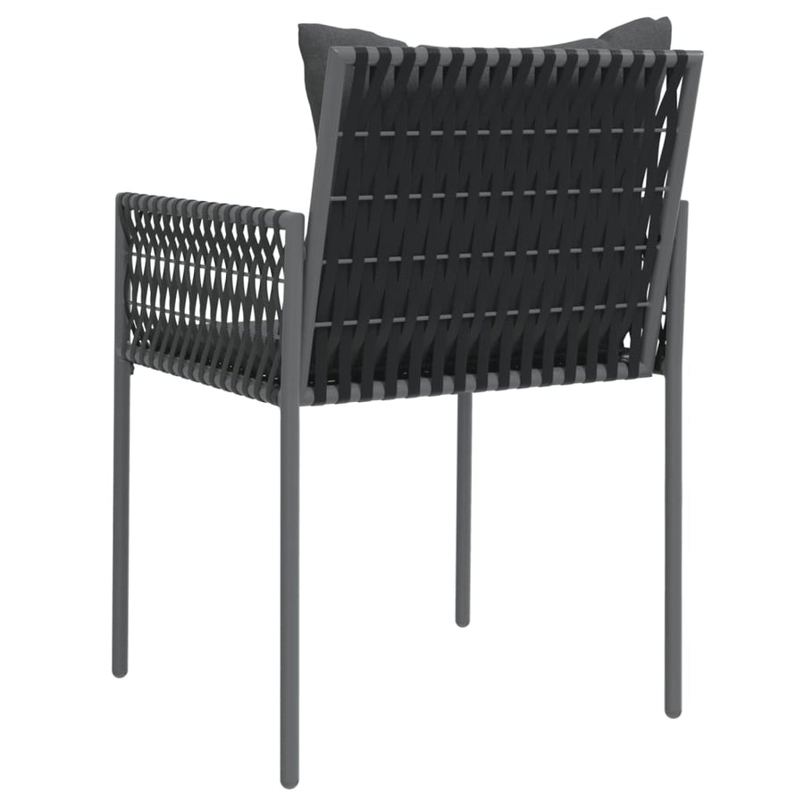 Tuinstoelen Met Kussens 54X61X83 Cm Poly Rattan 2 Zwart