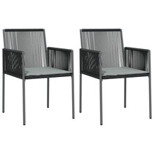 Tuinstoelen Met Kussens 54X60,5X83,5 Cm Poly Rattan Zwart 2