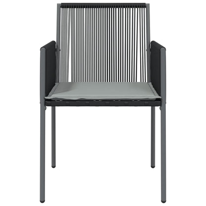 Tuinstoelen Met Kussens 54X60,5X83,5 Cm Poly Rattan Zwart 2