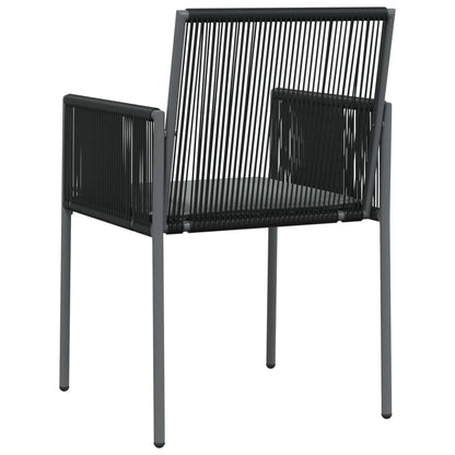 Tuinstoelen Met Kussens 54X60,5X83,5 Cm Poly Rattan Zwart 2