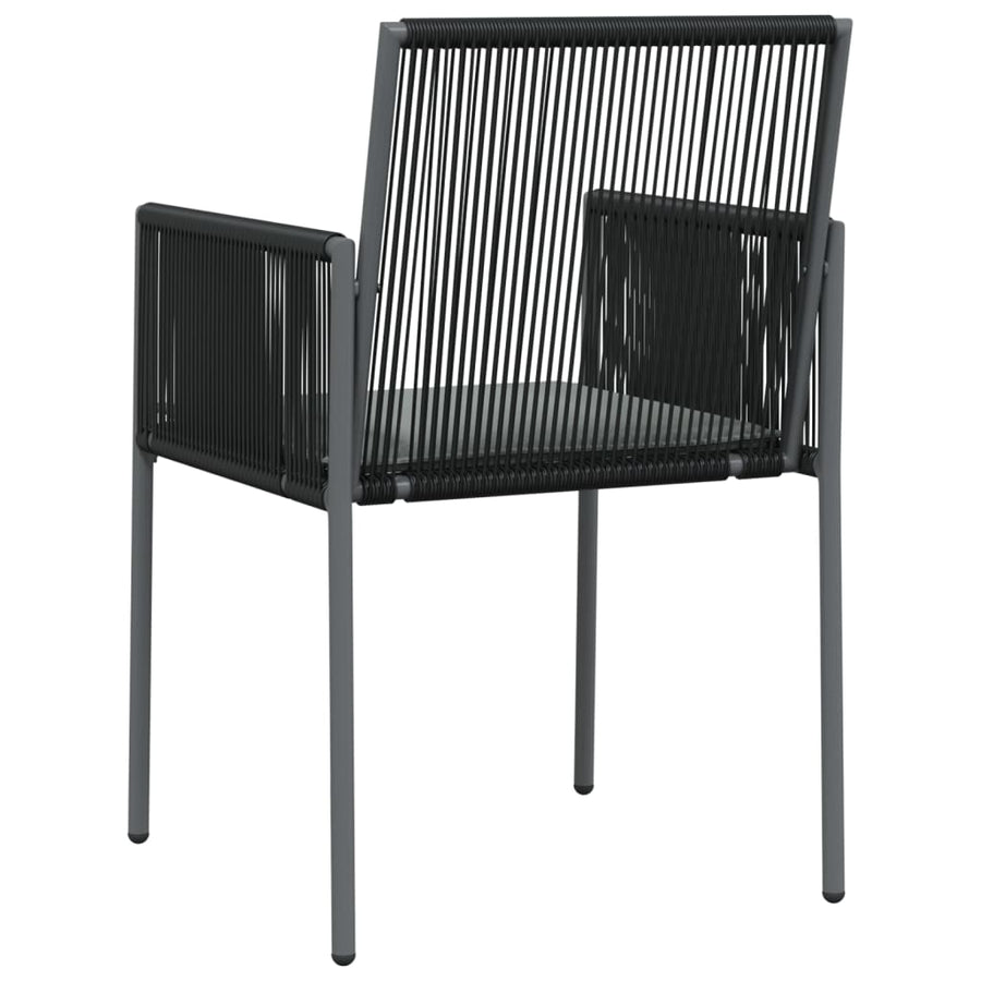 Tuinstoelen Met Kussens 54X60,5X83,5 Cm Poly Rattan Zwart 2