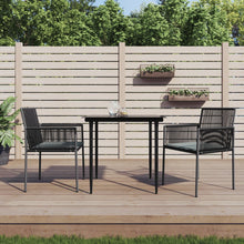 Tuinstoelen Met Kussens 54X60,5X83,5 Cm Poly Rattan Zwart 2