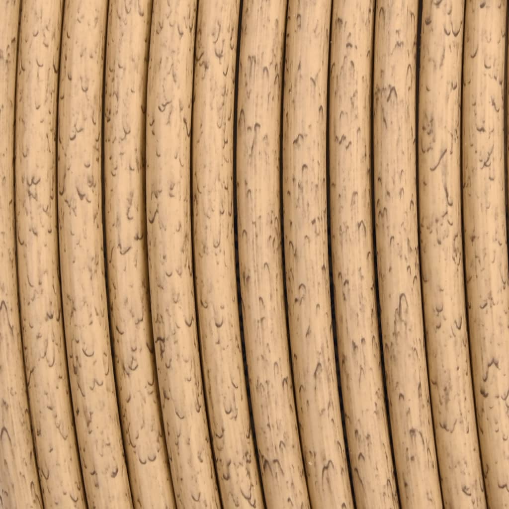 -Delige Loungeset Met Kussens Poly Rattan Beige