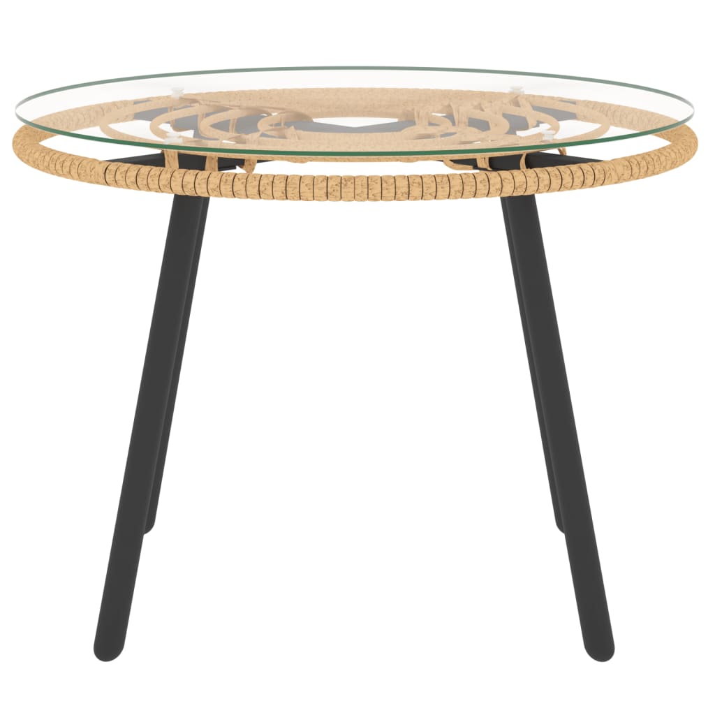 -Delige Loungeset Met Kussens Poly Rattan Donkergrijs