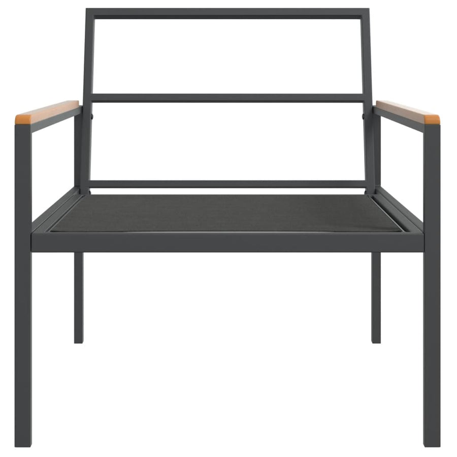 3-Delige Loungeset Met Kussens Staal Antracietkleurig