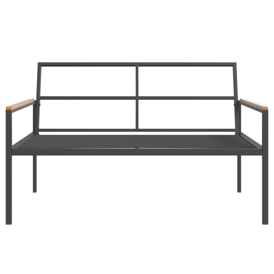 3-Delige Loungeset Met Kussens Staal Antracietkleurig