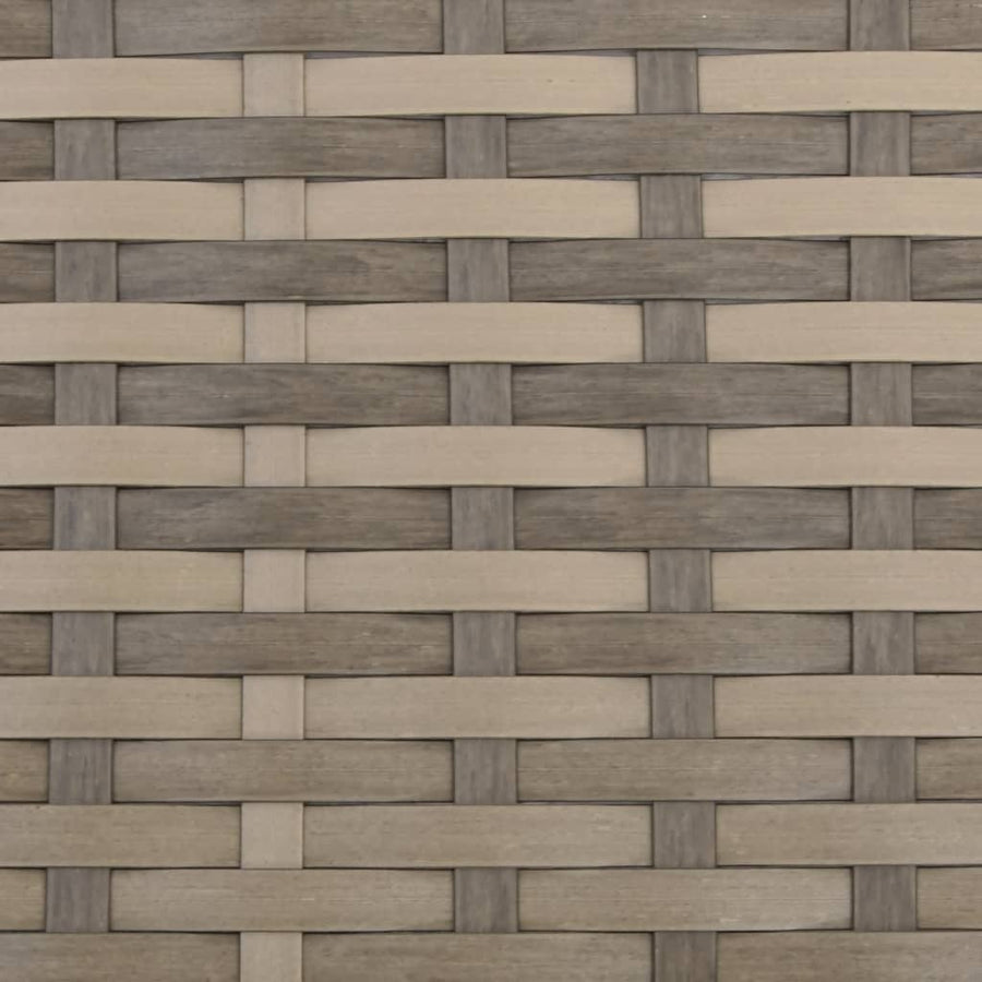 Tuinstoel met voetenbank poly rattan lichtbruin