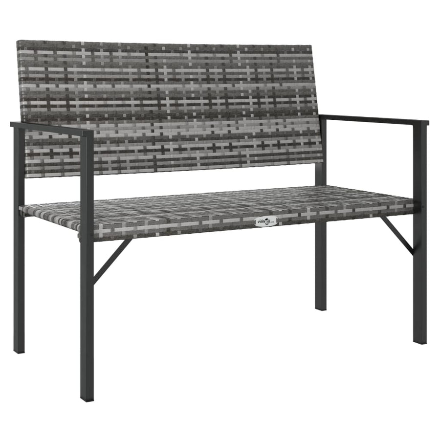 Tuinbank 2-Zits Poly Rattan Nee Grijs