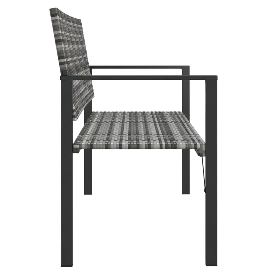Tuinbank 2-Zits Poly Rattan Nee Grijs