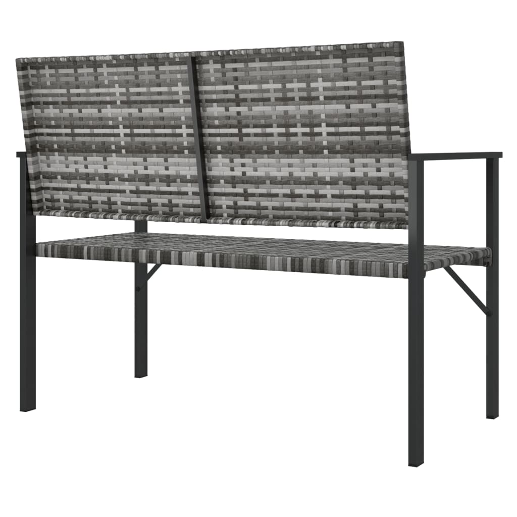 Tuinbank 2-Zits Poly Rattan Nee Grijs