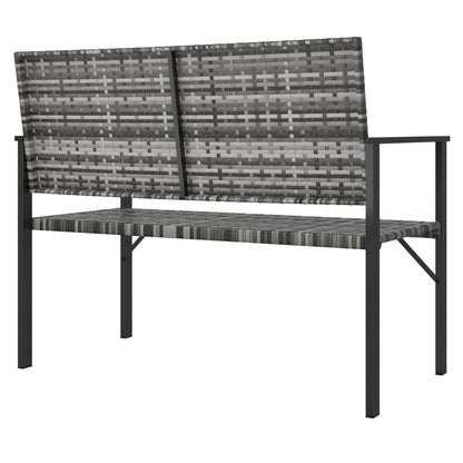Tuinbank 2-Zits Poly Rattan Nee Grijs