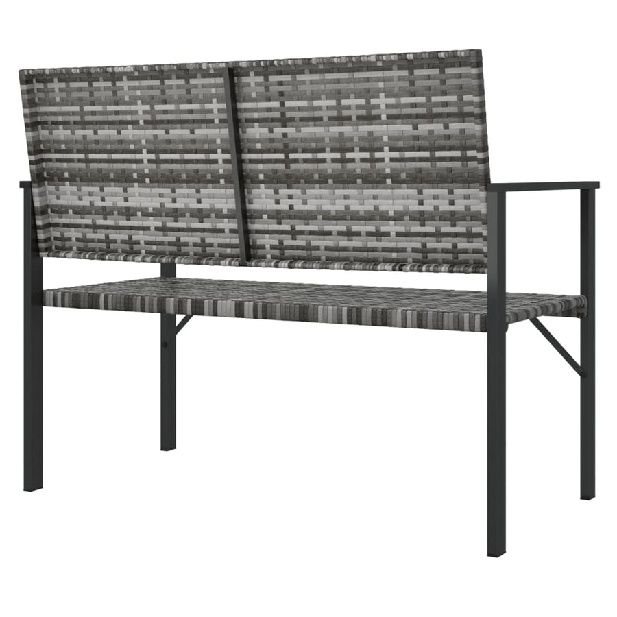 Tuinbank 2-Zits Poly Rattan Nee Grijs