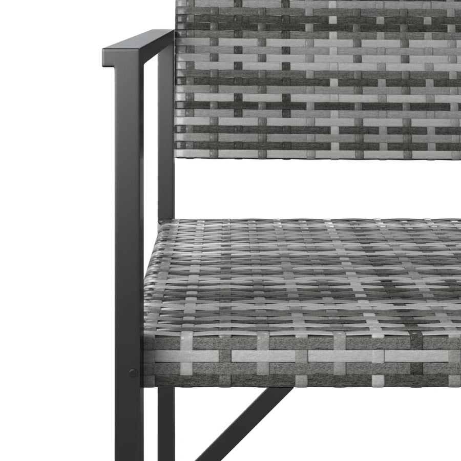 Tuinbank 2-Zits Poly Rattan Nee Grijs