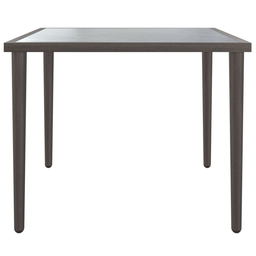 Tuintafel 48X48X37 Cm Staal Grijs