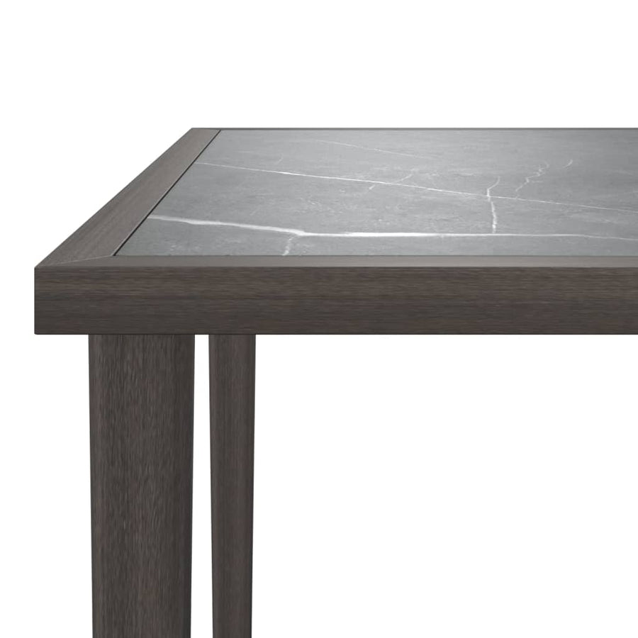 Tuintafel 48X48X37 Cm Staal Grijs