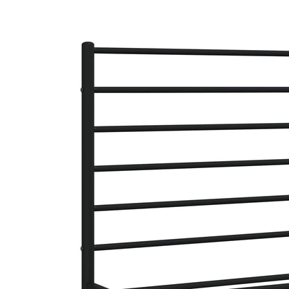 Bedframe Met Hoofd- En Voeteneinde Metaal 120 x 190 cm Zwart met hoofdbord & voetbord