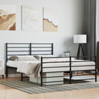 Bedframe metaal zwart 120x190 cm