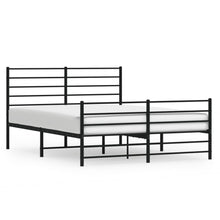 Bedframe Met Hoofd- En Voeteneinde Metaal 160 x 200 cm Zwart met hoofdbord & voetbord