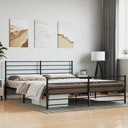 Bedframe metaal zwart 193x203 cm