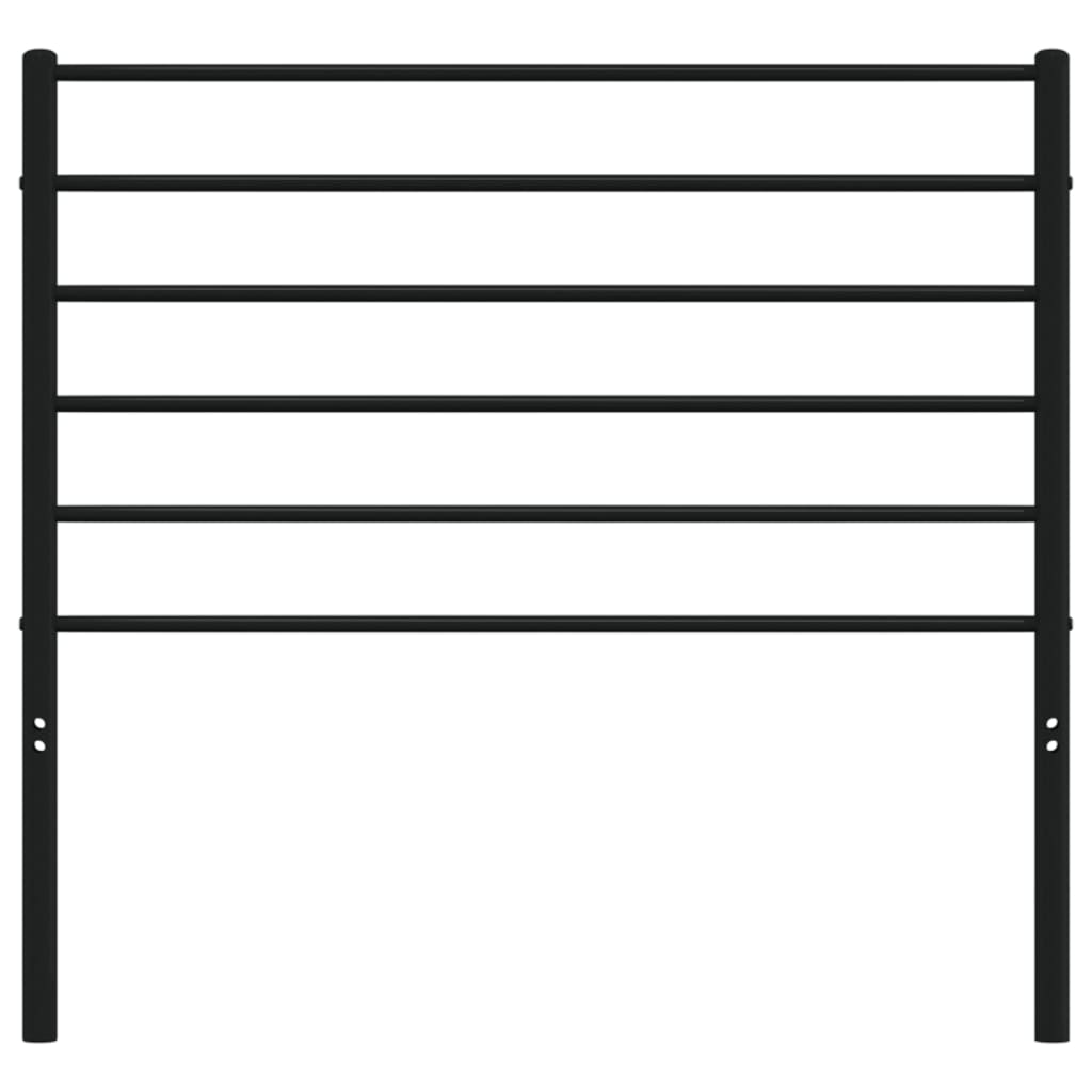 Hoofdbord Metaal Zwart 80 Cm
