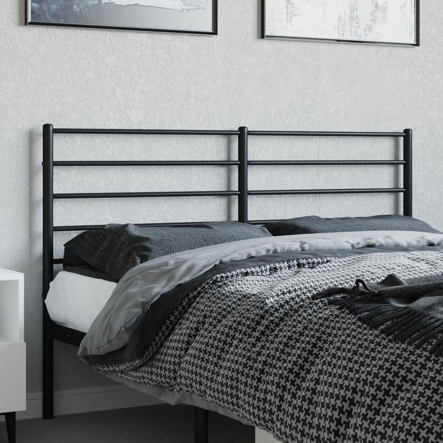 Hoofdbord Metaal Zwart 135 Cm