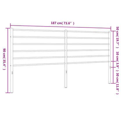 Hoofdbord Metaal Zwart 180 Cm
