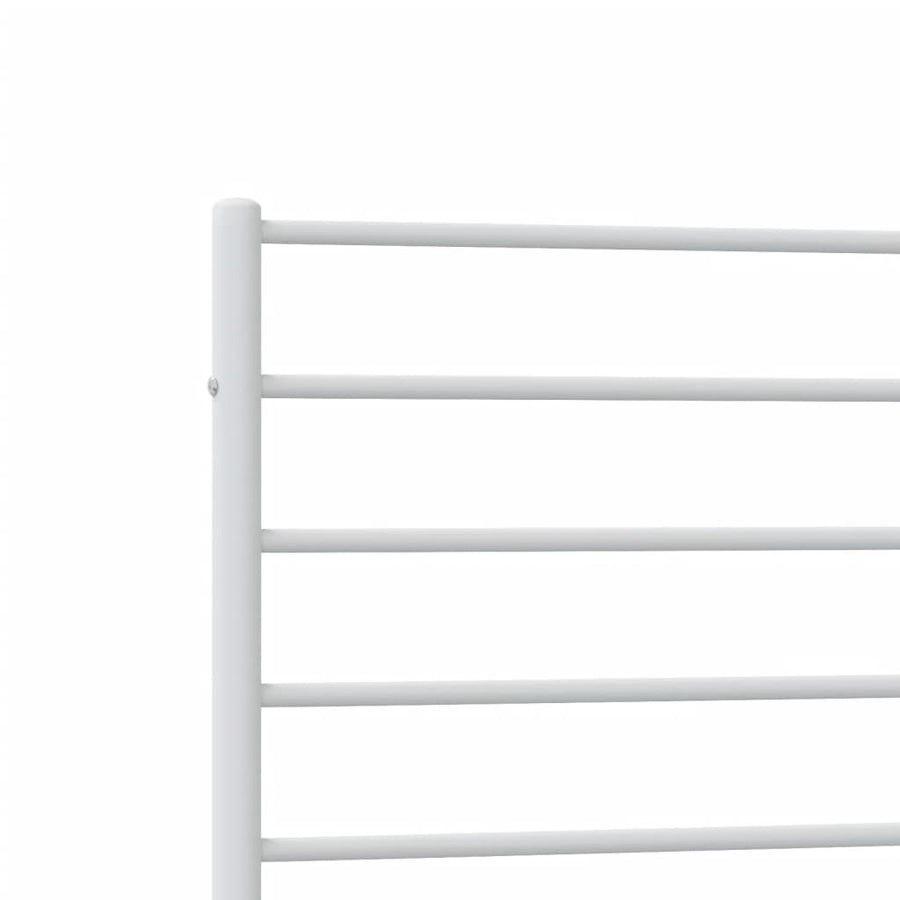 Bedframe Metaal 80 x 200 cm Wit met hoofdbord