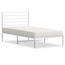 Bedframe Metaal 90 x 190 cm Wit met hoofdbord