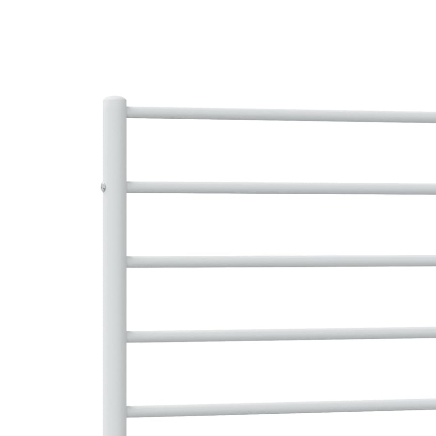 Bedframe Metaal 90 x 190 cm Wit met hoofdbord