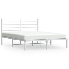 Bedframe Metaal 120 x 200 cm Wit met hoofdbord