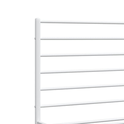 Bedframe Metaal 140 x 190 cm Wit met hoofdbord
