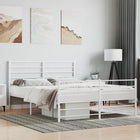 Bedframe metaal wit 160x200 cm