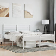 Bedframe metaal wit 160x200 cm