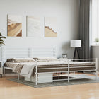 Bedframe metaal wit 200x200 cm