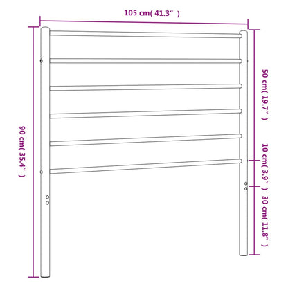 Hoofdbord Metaal Wit 100 Cm