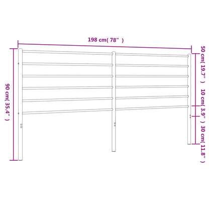 Hoofdbord Metaal Wit 193 Cm