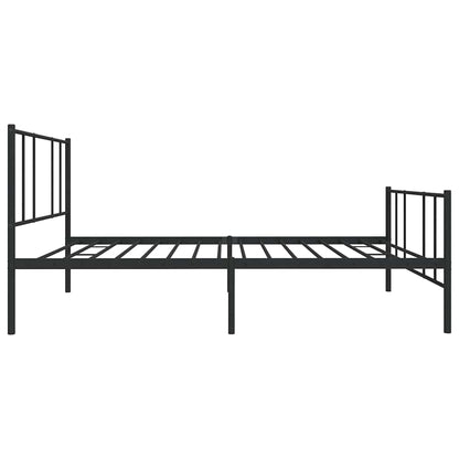 Bedframe met hoofd- en voeteneinde metaal zwart 100x190 cm