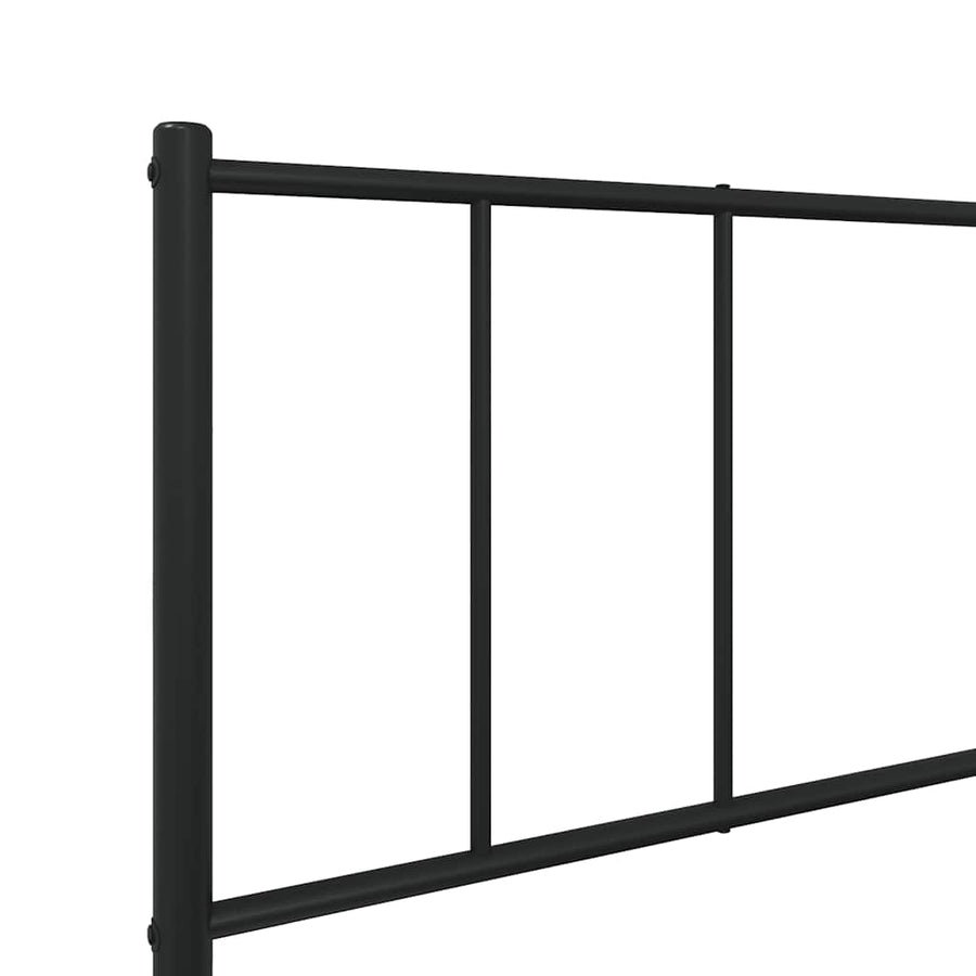 Bedframe met hoofd- en voeteneinde metaal zwart 100x190 cm