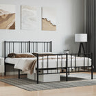 Bedframe metaal zwart 150x200 cm