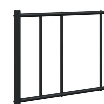 Bedframe Met Hoofd- En Voeteneinde Metaal 160 x 200 cm Zwart met hoofdbord & voetbord