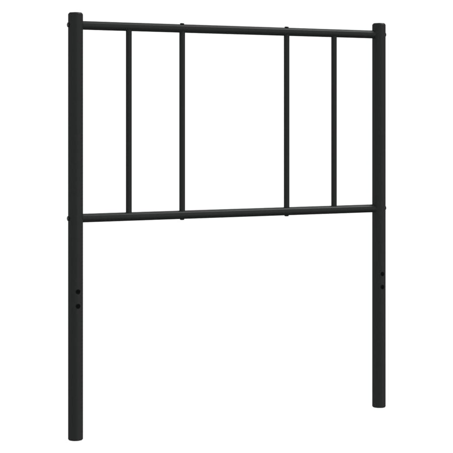 Hoofdbord metaal 107 cm zwart