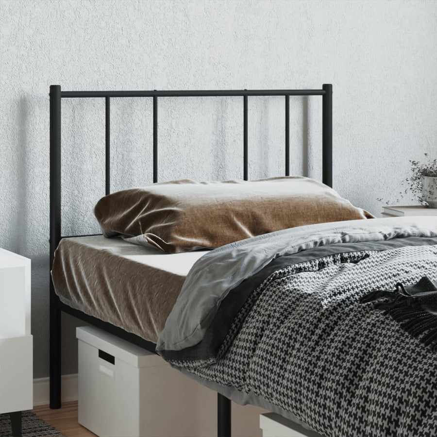 Hoofdbord metaal 107 cm zwart