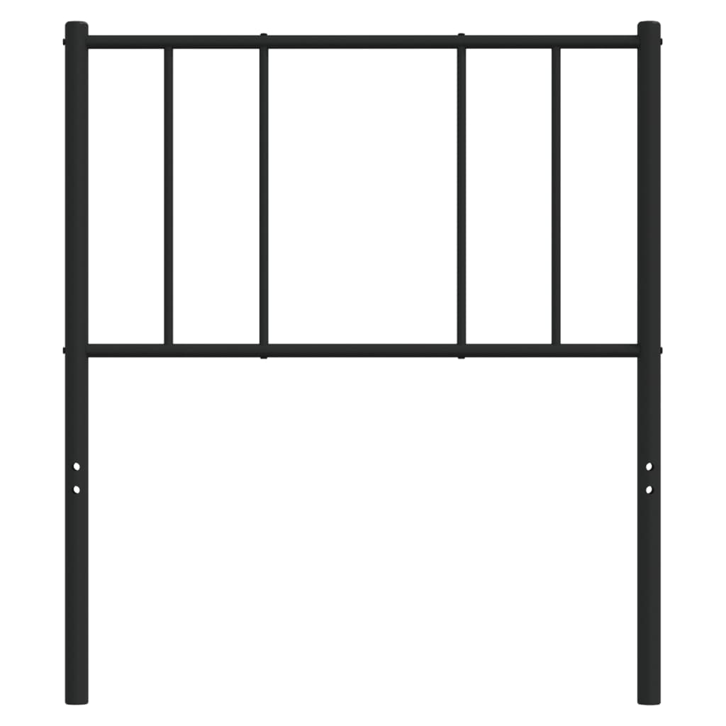 Hoofdbord metaal 107 cm zwart